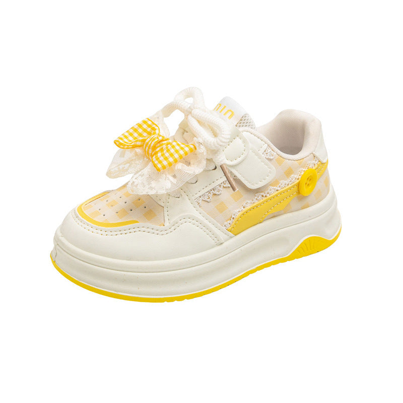 Children's Sneakers, Low-Top Girls' Sports Shoes, Autumn 2025 New Sweet Princess Shoes, Non-Slip Soft-Soled Casual Kidsren's Shoes