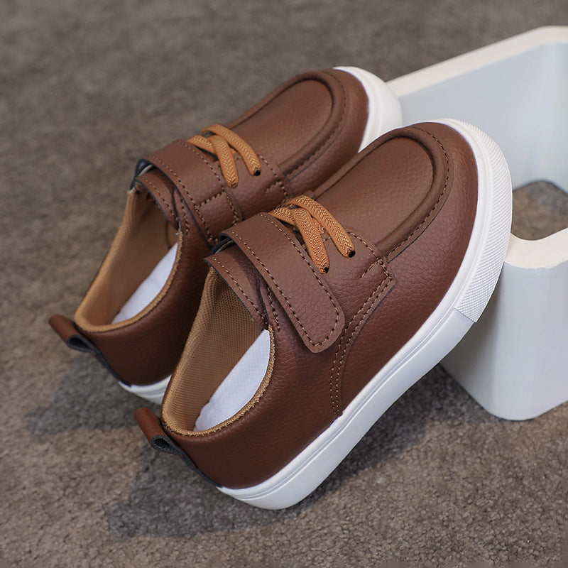 Spring and Autumn Children's Soft Soled Toddler Shoes Doudou Shoes Girls British Style Loafers Boys Casual Leather Shoes Foreign Trade Shoes