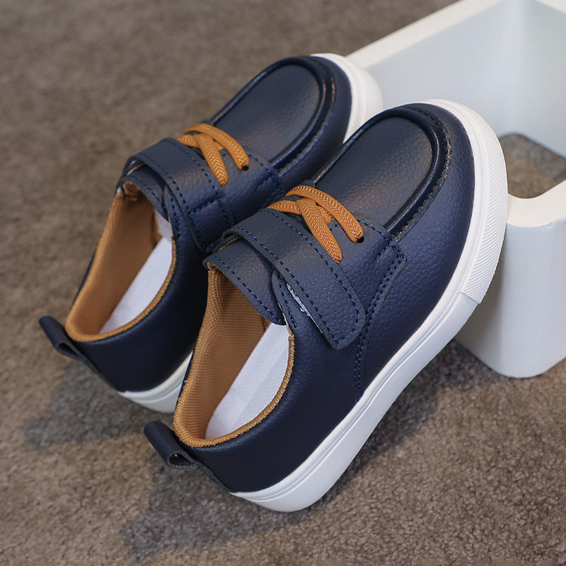 Spring and Autumn Children's Soft Soled Toddler Shoes Doudou Shoes Girls British Style Loafers Boys Casual Leather Shoes Foreign Trade Shoes