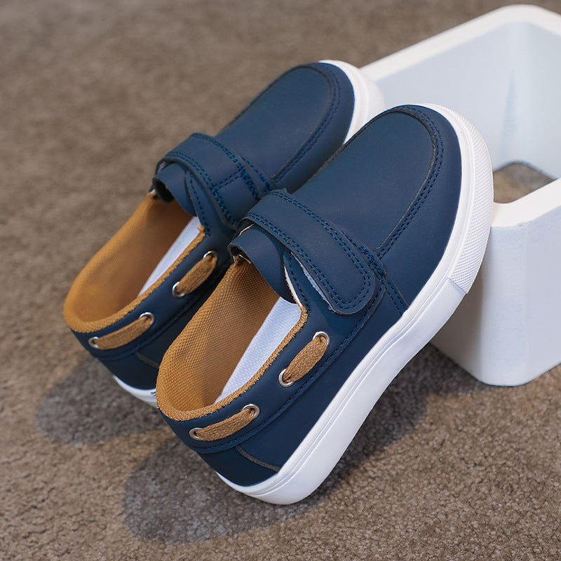 Spring and Autumn Children's Soft Soled Toddler Shoes Doudou Shoes Girls British Style Loafers Boys Casual Leather Shoes Foreign Trade Shoes