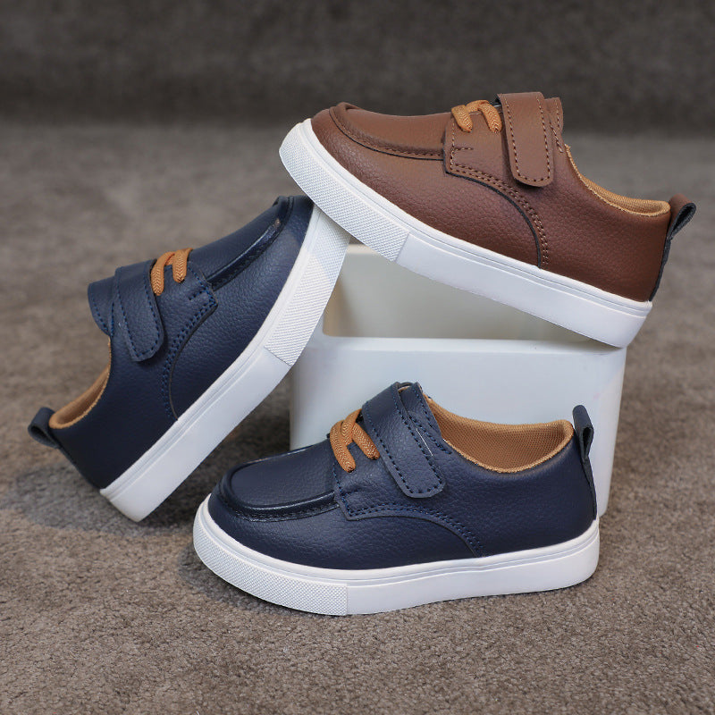 Spring and Autumn Children's Soft Soled Toddler Shoes Doudou Shoes Girls British Style Loafers Boys Casual Leather Shoes Foreign Trade Shoes