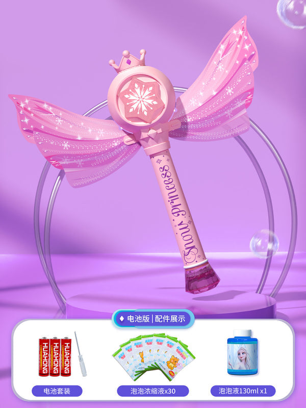 Princess Magic Wand Bubble Machine Children's Hand-held Automatic Fairy Stick Bubble Stick Internet Popular Bubble Blowing for Girls