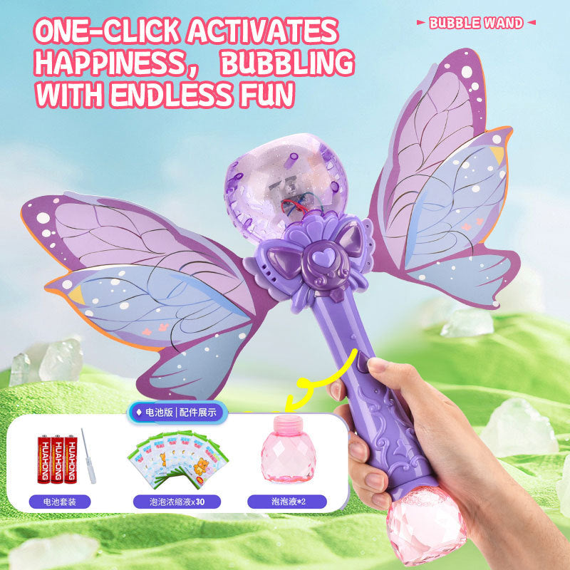 Princess Magic Wand Bubble Machine Children's Hand-held Automatic Fairy Stick Bubble Stick Internet Popular Bubble Blowing for Girls