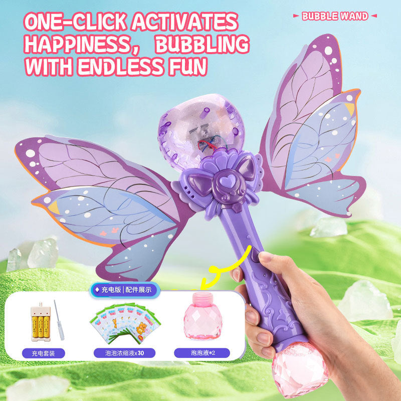 Princess Magic Wand Bubble Machine Children's Hand-held Automatic Fairy Stick Bubble Stick Internet Popular Bubble Blowing for Girls