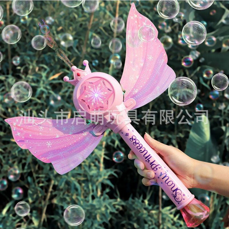 Princess Magic Wand Bubble Machine Children's Hand-held Automatic Fairy Stick Bubble Stick Internet Popular Bubble Blowing for Girls