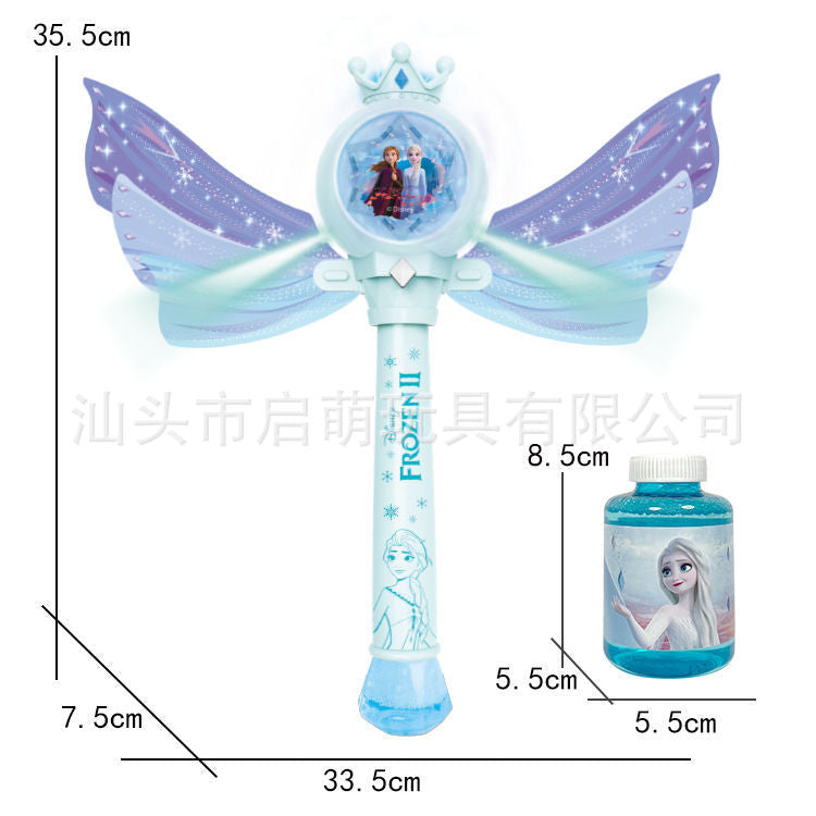 Princess Magic Wand Bubble Machine Children's Hand-held Automatic Fairy Stick Bubble Stick Internet Popular Bubble Blowing for Girls