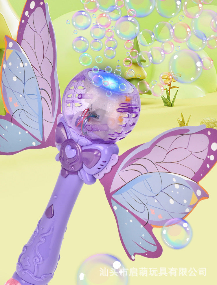 Princess Magic Wand Bubble Machine Children's Hand-held Automatic Fairy Stick Bubble Stick Internet Popular Bubble Blowing for Girls