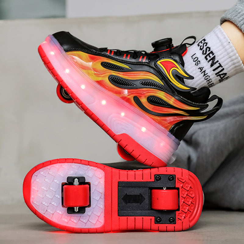 Explosive Heelys Shoes Boys Summer Breathable Children Pupils sneaker Light Shoes Skating Skate Shoes Girls