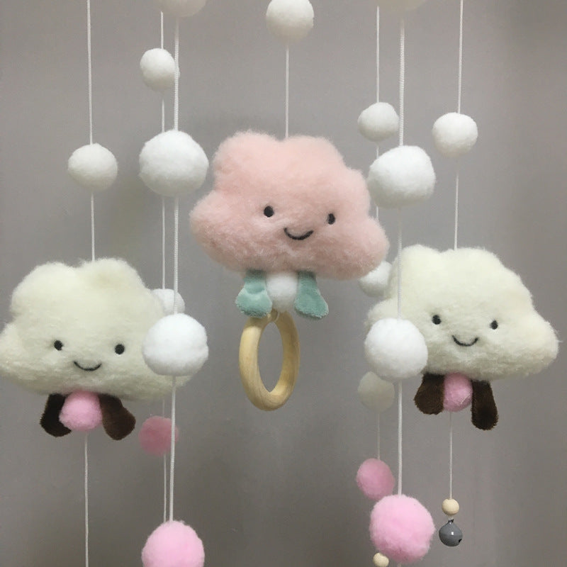 Cross-border cloud hair ball wind chimes bed Bell crib decoration pendant children's room wall decoration children's wall decoration