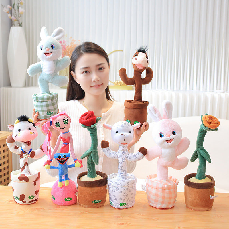Cartoon Electric Toy Sand Sculpture Twist and Twist, Magic, Learning to Talk, Singing, Dancing, Learning to Tongue, Infant and Baby