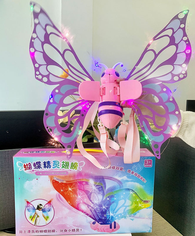 Popular Flash butterfly wings electric wings light-emitting toy Park stall dedicated for supermarket wholesale girls