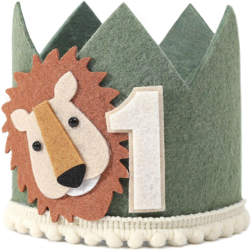 Amazon Cross-Border Kids 1st Birthday Lion Crown Decoration, Birthday Animal Crown Party Supplies