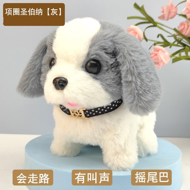 Children's Toy Dog and Rabbit That Can Walk and Bark, Simulated Electric Plush Puppy, Cute Pet Gift for Boys and Girls