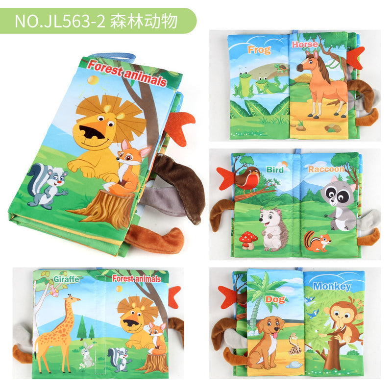 Baby Baby Sea, Land and Air Tail Cloth Book Chinese and English Ocean Forest Flying Animal Palm Book Early Education Toys