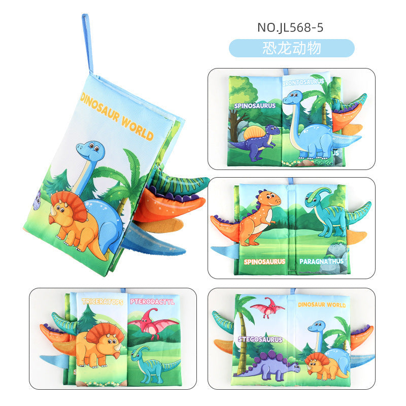 Baby Baby Sea, Land and Air Tail Cloth Book Chinese and English Ocean Forest Flying Animal Palm Book Early Education Toys