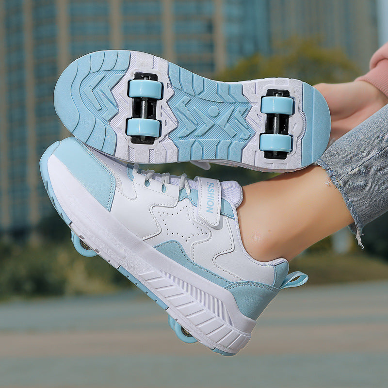 Roller Shoes for Girls, Sports Four-Wheel Roller Shoes, 2026 New Spring Model, Children's Roller Skates for Older Kids