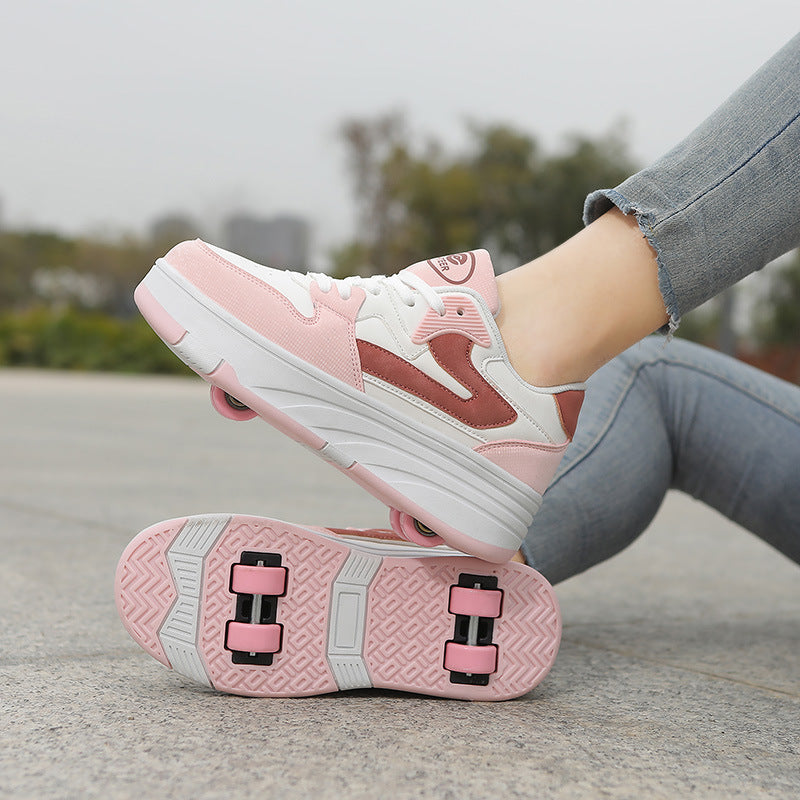Roller Shoes for Girls, Sports Four-Wheel Roller Shoes, 2026 New Spring Model, Children's Roller Skates for Older Kids