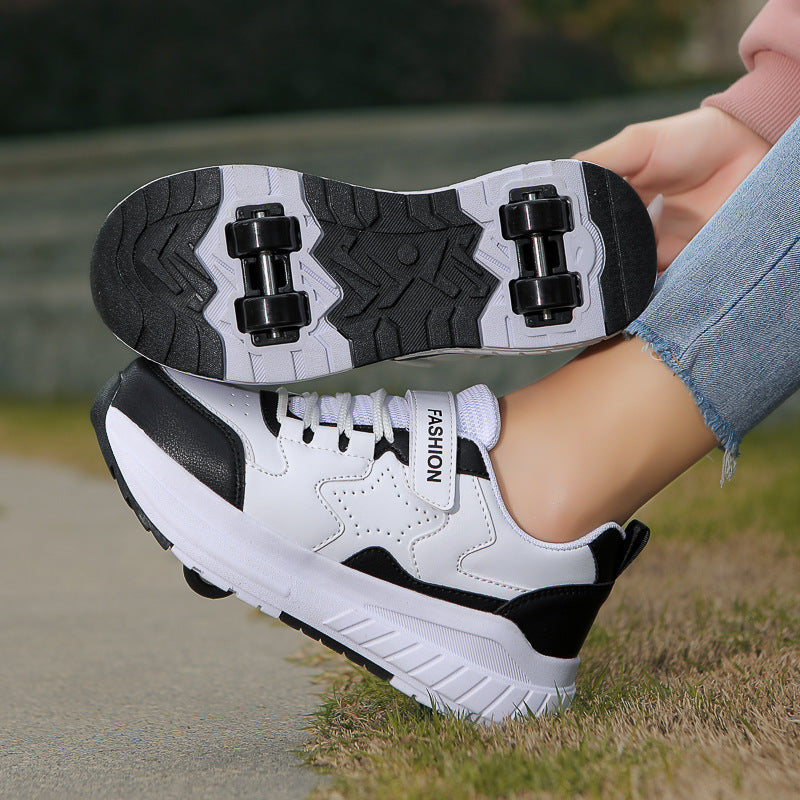 Roller Shoes for Girls, Sports Four-Wheel Roller Shoes, 2026 New Spring Model, Children's Roller Skates for Older Kids