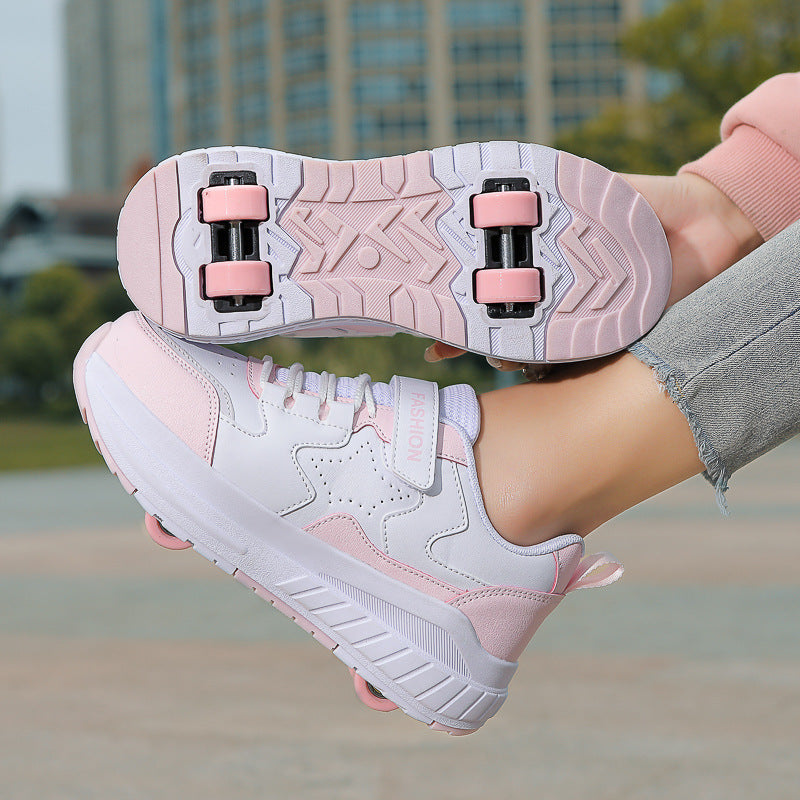Roller Shoes for Girls, Sports Four-Wheel Roller Shoes, 2026 New Spring Model, Children's Roller Skates for Older Kids