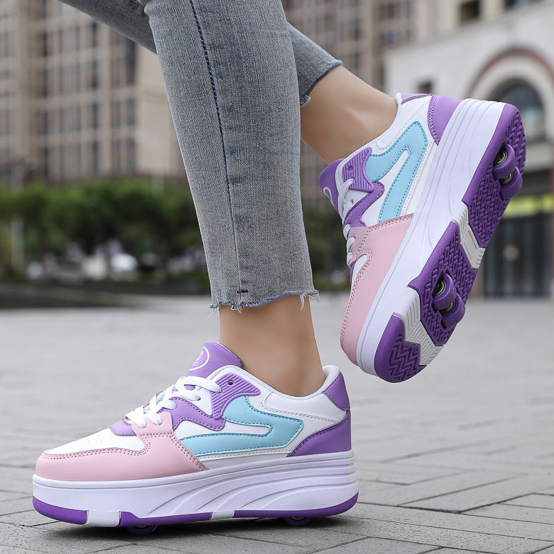 Roller Shoes for Girls, Sports Four-Wheel Roller Shoes, 2026 New Spring Model, Children's Roller Skates for Older Kids