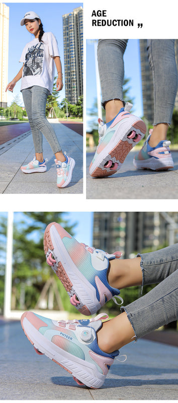Roller Shoes for Girls, Sports Four-Wheel Roller Shoes, 2026 New Spring Model, Children's Roller Skates for Older Kids