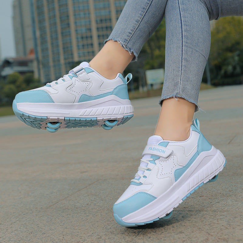 Roller Shoes for Girls, Sports Four-Wheel Roller Shoes, 2026 New Spring Model, Children's Roller Skates for Older Kids