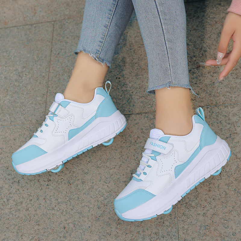 Roller Shoes for Girls, Sports Four-Wheel Roller Shoes, 2026 New Spring Model, Children's Roller Skates for Older Kids