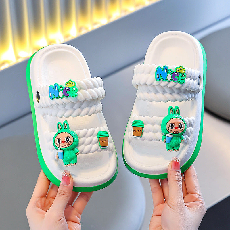 Baby Sandals Summer 2025 New Toddler Clogs Children's Ultra-Lightweight Girls' Fabric Non-Slip Beach Shoes