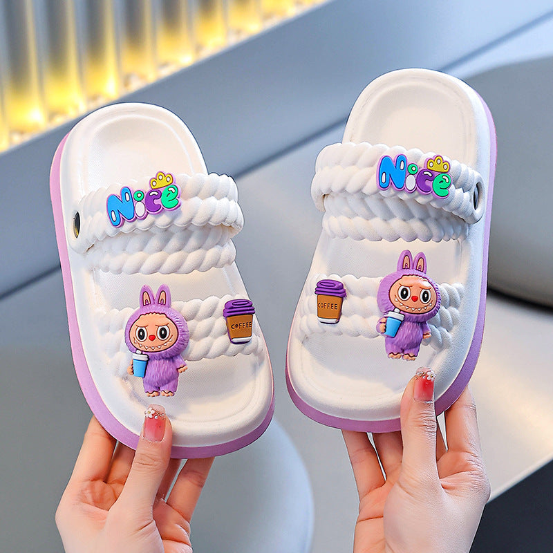 Baby Sandals Summer 2025 New Toddler Clogs Children's Ultra-Lightweight Girls' Fabric Non-Slip Beach Shoes