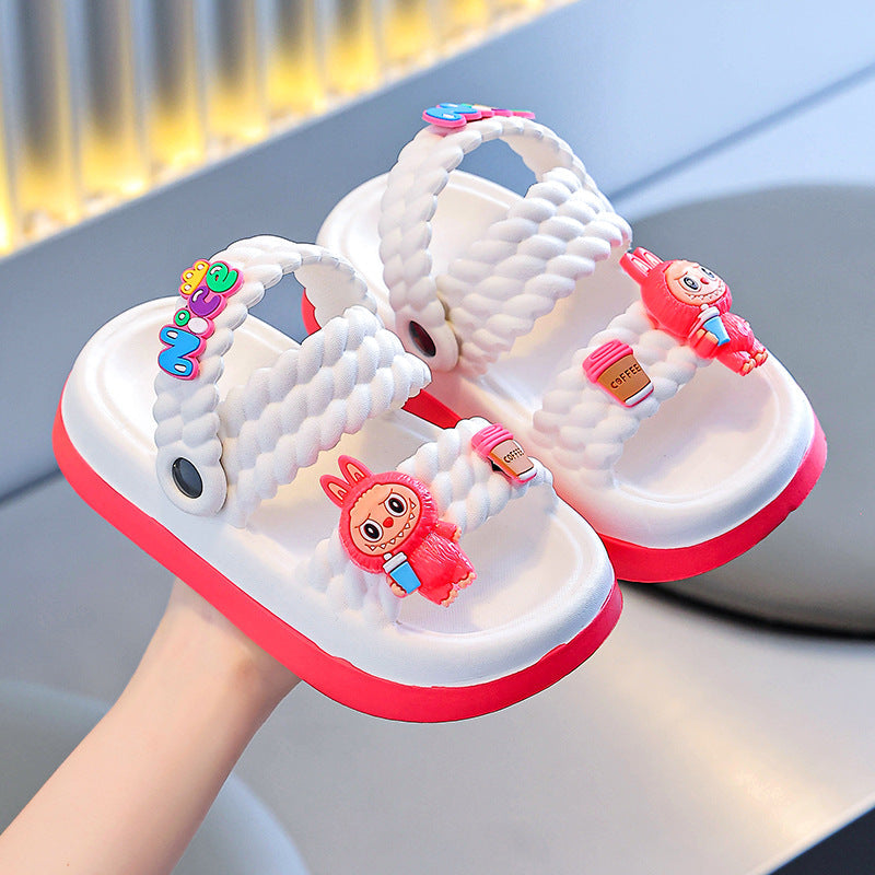 Baby Sandals Summer 2025 New Toddler Clogs Children's Ultra-Lightweight Girls' Fabric Non-Slip Beach Shoes
