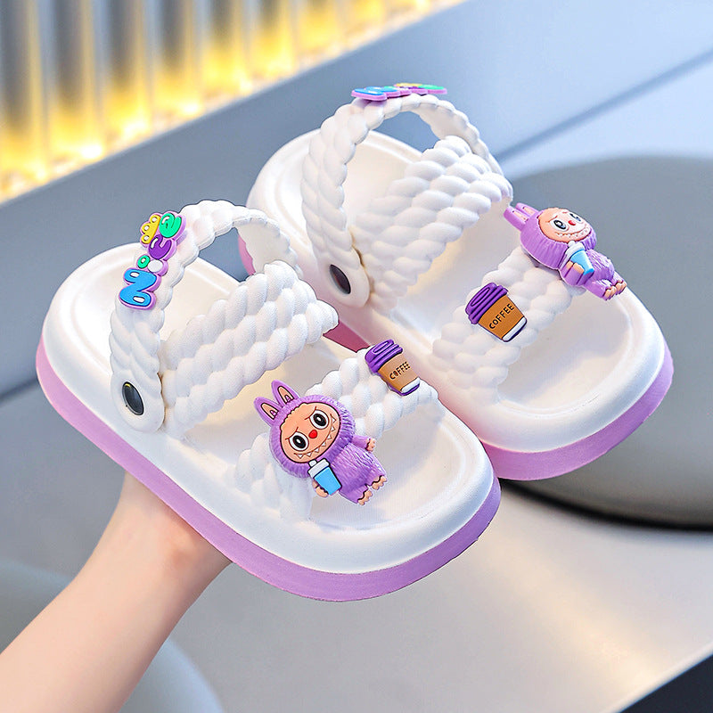 Baby Sandals Summer 2025 New Toddler Clogs Children's Ultra-Lightweight Girls' Fabric Non-Slip Beach Shoes
