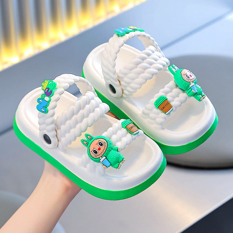 Baby Sandals Summer 2025 New Toddler Clogs Children's Ultra-Lightweight Girls' Fabric Non-Slip Beach Shoes
