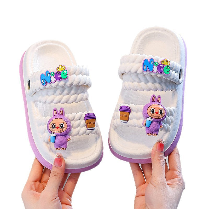 Baby Sandals Summer 2025 New Toddler Clogs Children's Ultra-Lightweight Girls' Fabric Non-Slip Beach Shoes