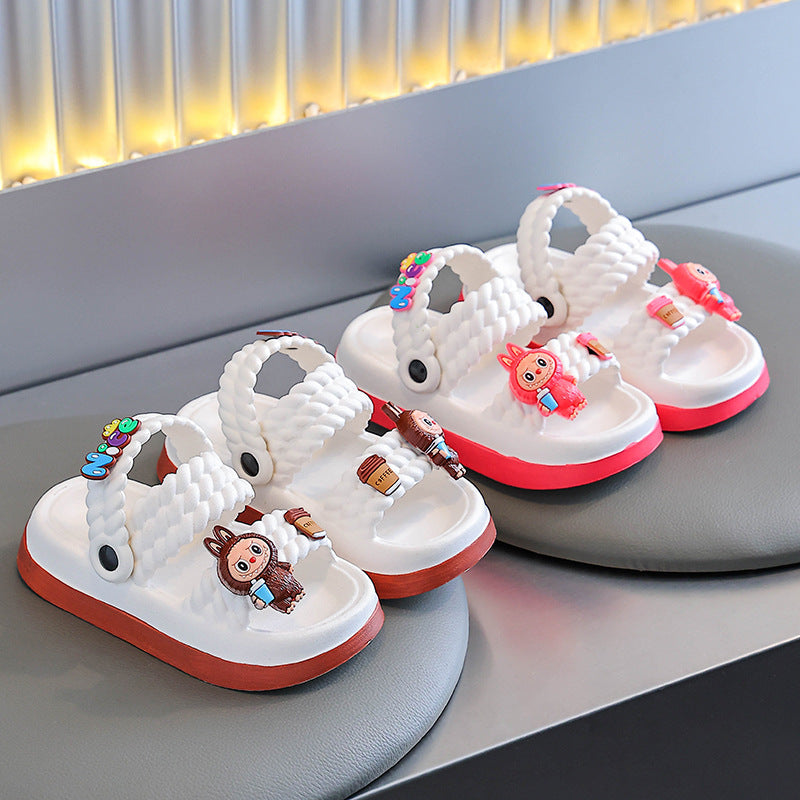 Baby Sandals Summer 2025 New Toddler Clogs Children's Ultra-Lightweight Girls' Fabric Non-Slip Beach Shoes