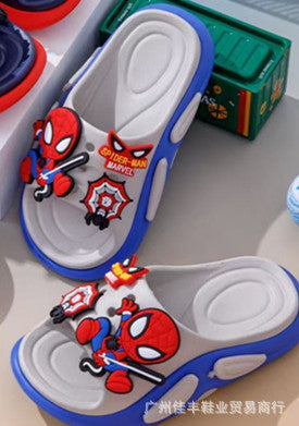 2025 New Eva Children's Slippers Boys Anti-Slip Sandals Summer Cute Cartoon Two-Color Soft Soled Slippers Wholesale