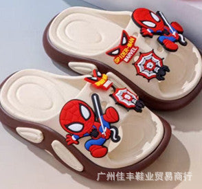 2025 New Eva Children's Slippers Boys Anti-Slip Sandals Summer Cute Cartoon Two-Color Soft Soled Slippers Wholesale