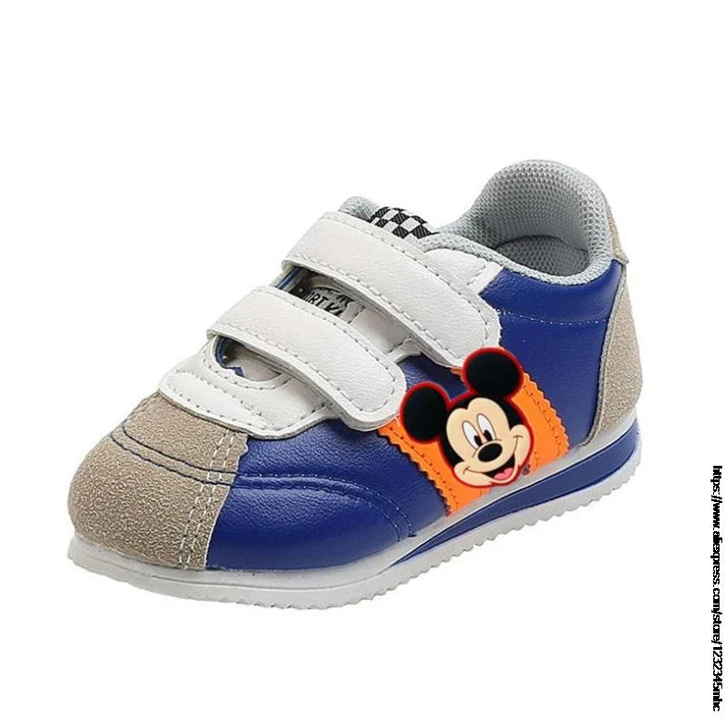 Kids Sport Shoes Mickey Minnie Shoes Girls Sneakers Tenis Infanti Breathable Antislip Children Duck Shoes Chaussure Enfant