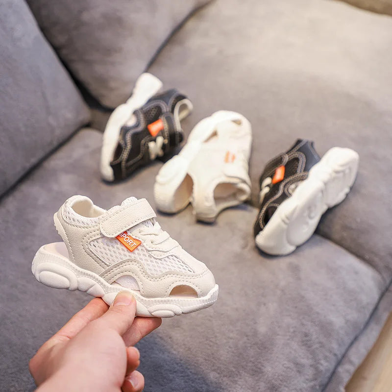 Size 21-30 Summer Sandals for Kids Boys Girls Cut-outs Sneaker Children Sport Sandals Comfortable Summer Baby Beach Shoes