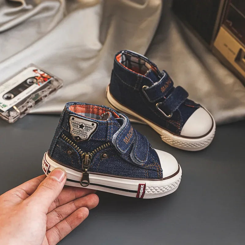 Baby Shoe Fashion Versatile Cowboy Cloth Shoes Designer Soft Soled Baby Boy Toddler Shoes Comfort Antiskid Barefoot Shoes Kids