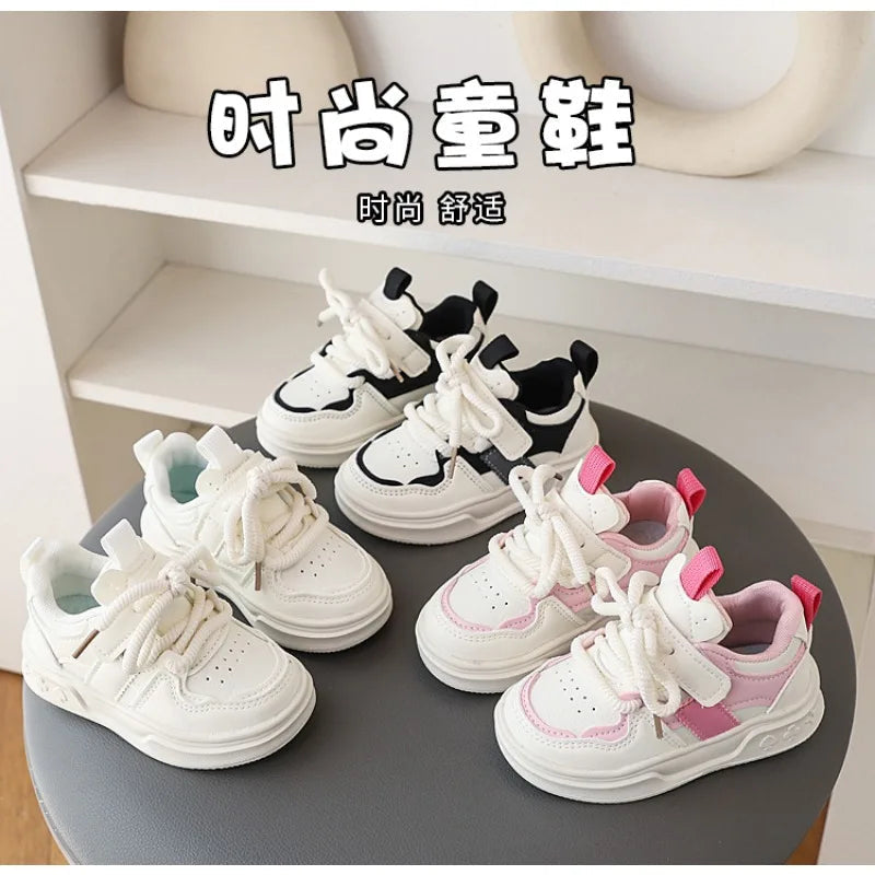 Leisure sports shoes 2025autumn new women's running shoe simple flat bottom anti slip versatile outdoor shoes boys and girls
