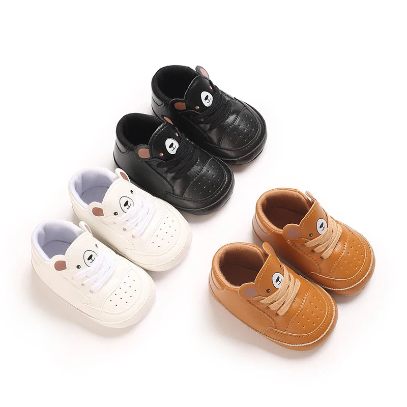 Cute Cartoon Baby Shoes For Spring And Autumn 0-18M Newborn Boys And Girls Anti Slip Walking Shoes Soft Soled Sports Shoes