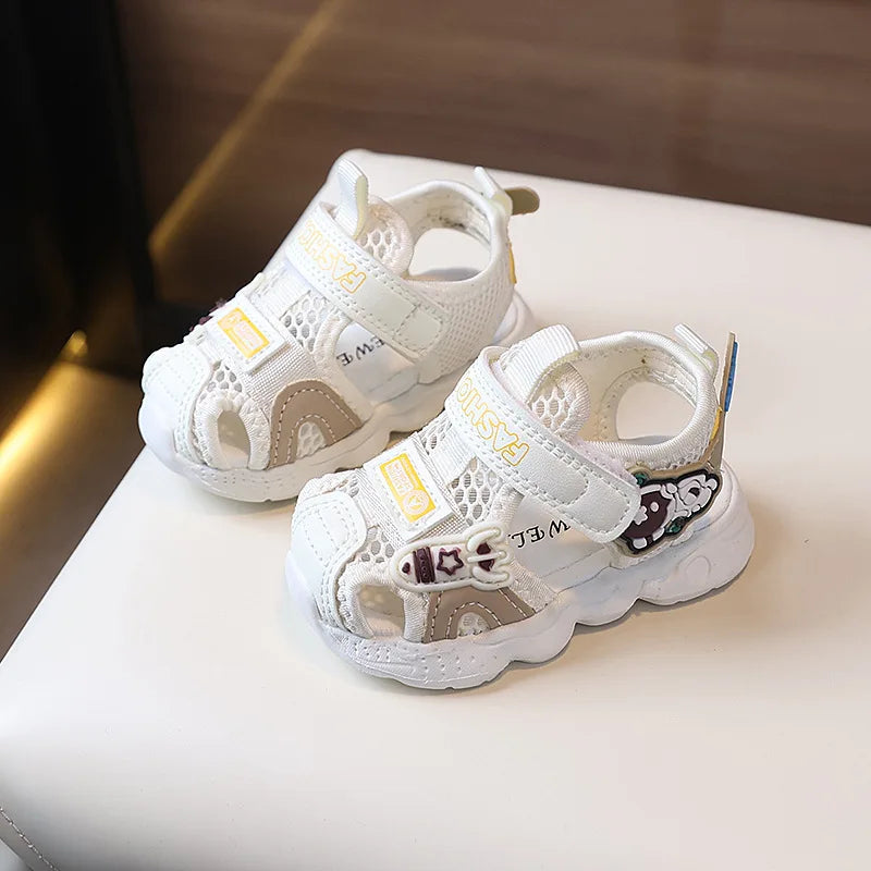 Sandals for Girl 2025 Summer New Pink Walking Shoe Hollow Baby Shoe Trend Boy Sandals Soft Sole Allmatch Kid Shoe Sandalias Niño
