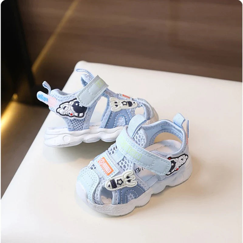 Sandals for Girl 2025 Summer New Pink Walking Shoe Hollow Baby Shoe Trend Boy Sandals Soft Sole Allmatch Kid Shoe Sandalias Niño