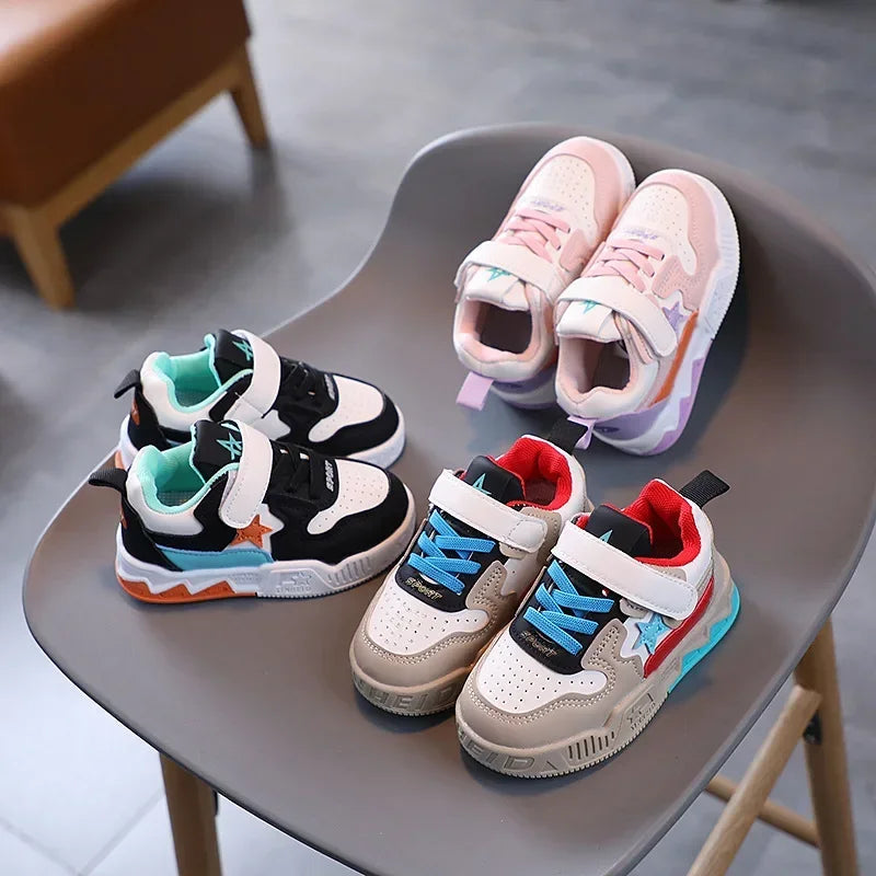 fashionable running shoes with star patternssNew stylechildren's breathable sports shoes forboys and girls,outdoor casual shoes