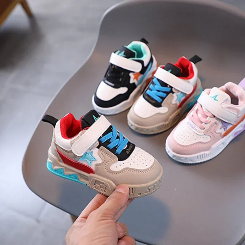 fashionable running shoes with star patternssNew stylechildren's breathable sports shoes forboys and girls,outdoor casual shoes