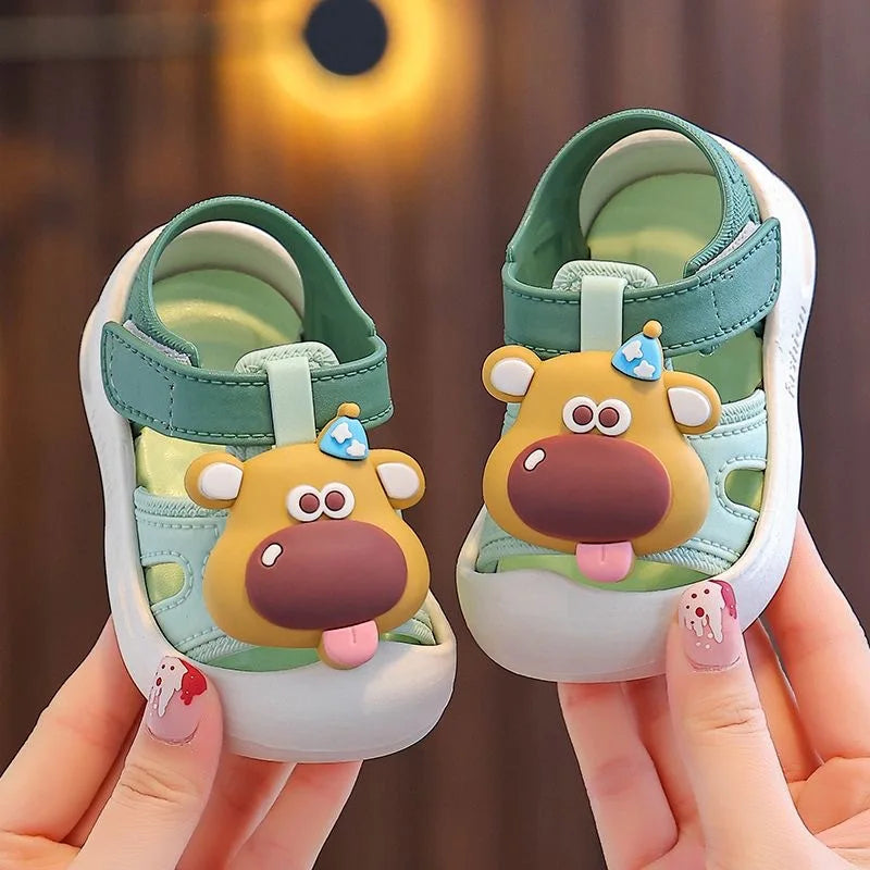 Baby Boys Girls Sandals Summer Cartoon Garden Shoes Soft Bottom Anti Slip Walking Shoes Kids Comfortable Beach Sandals Босоножки