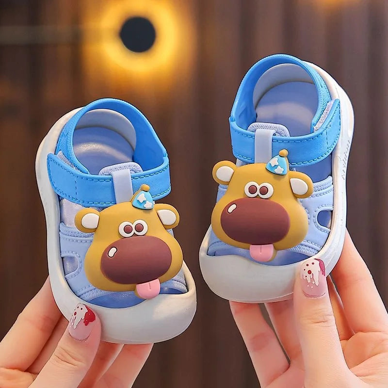 Baby Boys Girls Sandals Summer Cartoon Garden Shoes Soft Bottom Anti Slip Walking Shoes Kids Comfortable Beach Sandals Босоножки