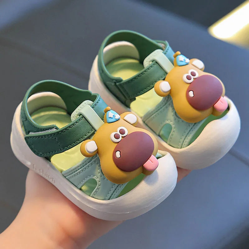 Baby Boys Girls Sandals Summer Cartoon Garden Shoes Soft Bottom Anti Slip Walking Shoes Kids Comfortable Beach Sandals Босоножки