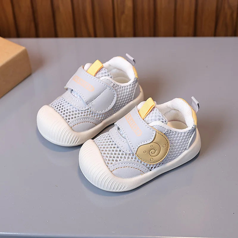 Kid Sneakers 2025autumn New Breathable Baby Shoe Soft Sole Walking Shoe Mesh Girl Sneakers Allmatch Kid Shoes Кроссовки Детские