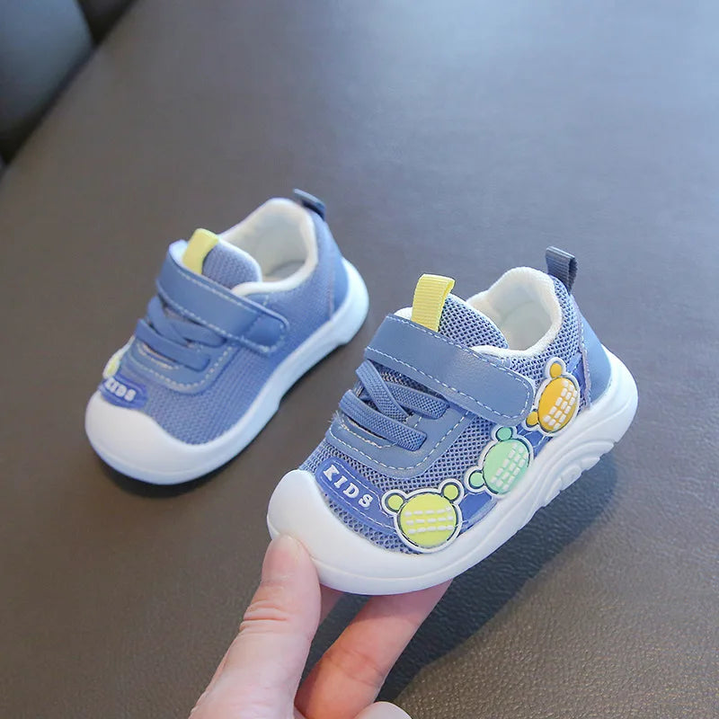 Baby Toddler Shoes Four Seasons Shoes 0 To 3 Years Old Baby Shoes Soft Bottom Non-slip Girls Boys Mesh Breathable Single Shoes